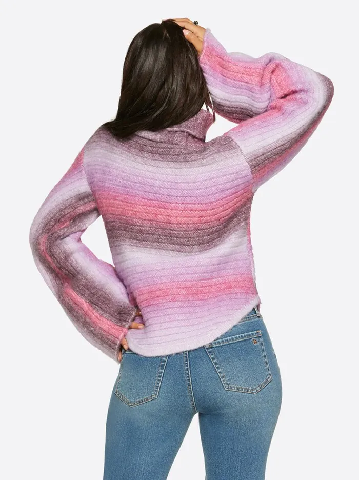 Women Tops and Tees Jessica Simpson Lana Bell Sleeve Sweater In Striking Purple