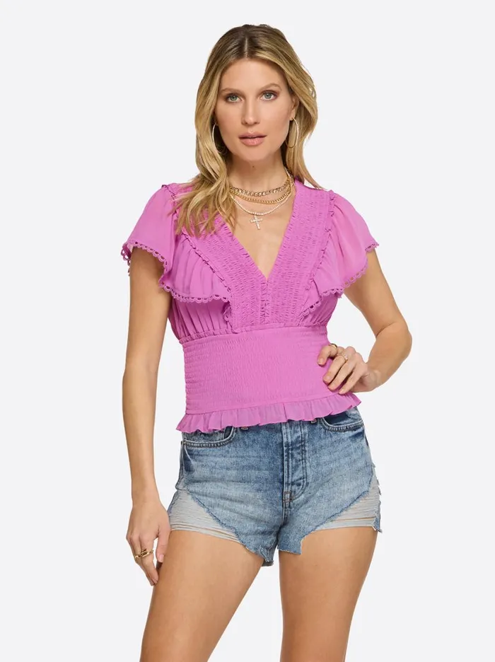Women Tops and Tees Jessica Simpson Lilianna Top In Radiant Orchid