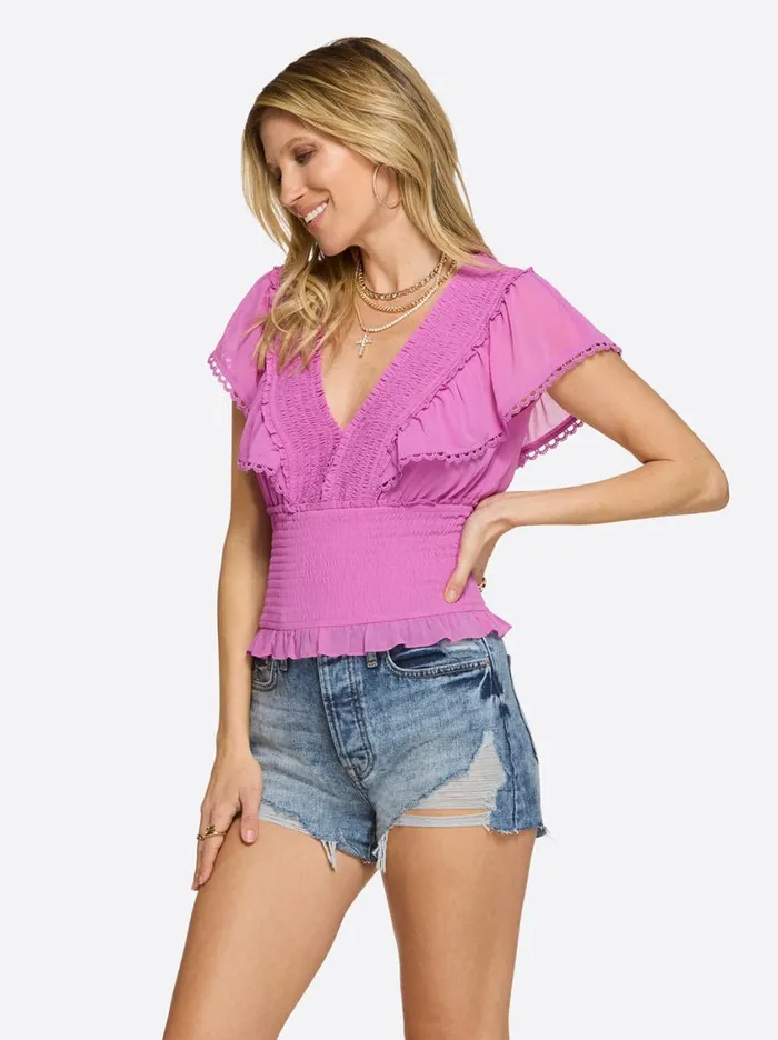 Women Tops and Tees Jessica Simpson Lilianna Top In Radiant Orchid