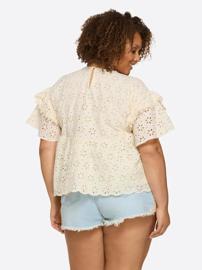 Women Tops and Tees Jessica Simpson Mareike Top In Parchment