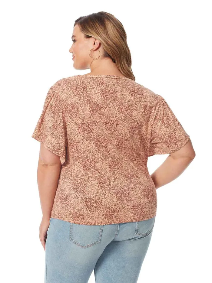 Women Tops and Tees Jessica Simpson Ophelia Top In Winding Leopard