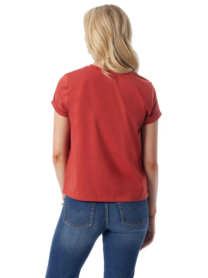 Women Tops and Tees Jessica Simpson Valeriya Tee In Chili Oil