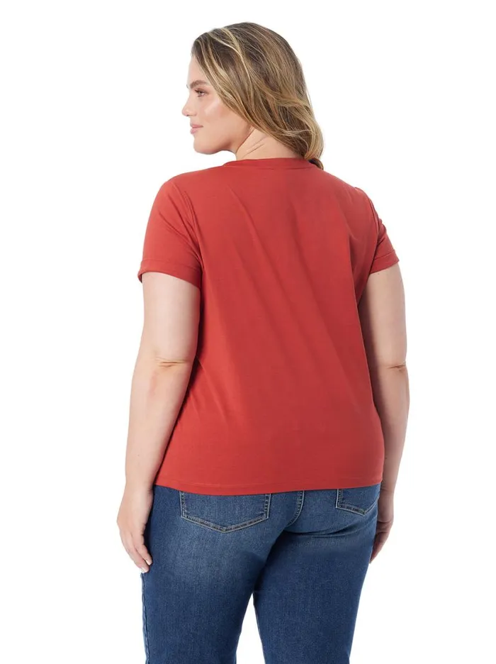 Women Tops and Tees Jessica Simpson Valeriya Tee In Chili Oil