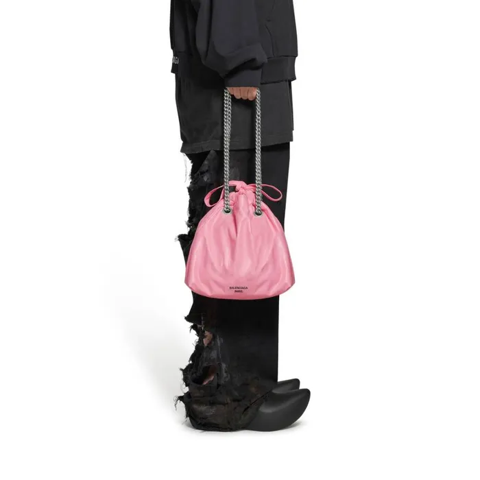 Women Tote Bags Balenciaga Crush Small Tote Bag In Pink
