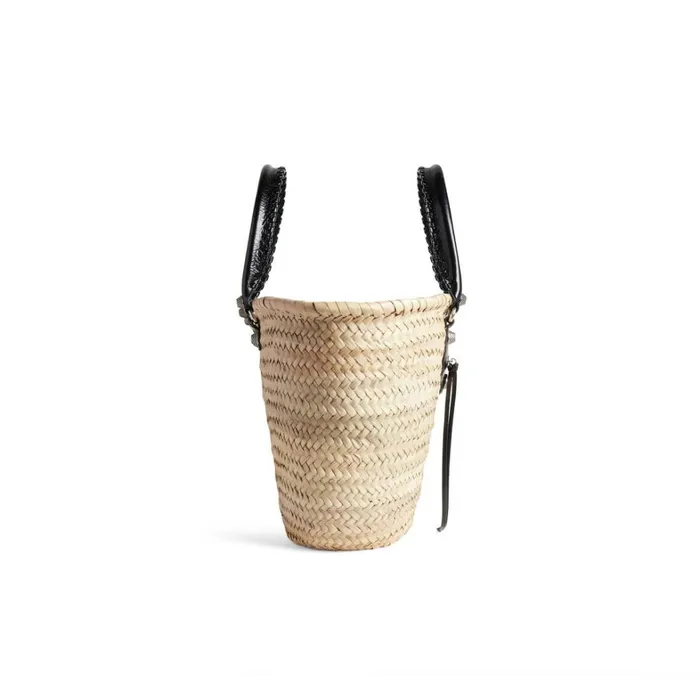 Women Tote Bags Balenciaga Le Cagole Medium Basket In Beigeblack
