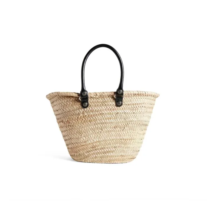 Women Tote Bags Balenciaga Le Cagole Medium Basket In Beigeblack