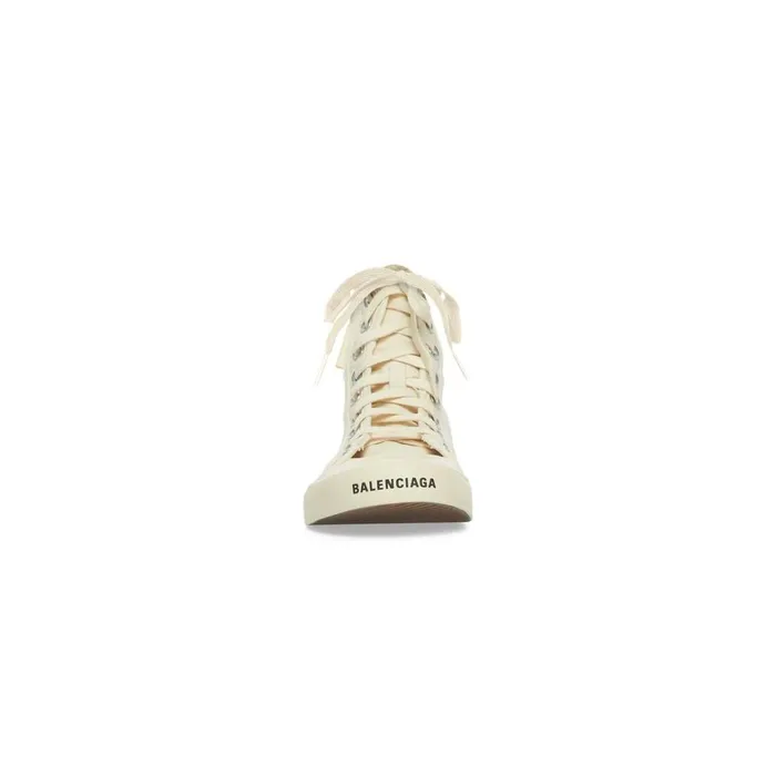 Women Trainers Balenciaga Paris High Top Trainers In White