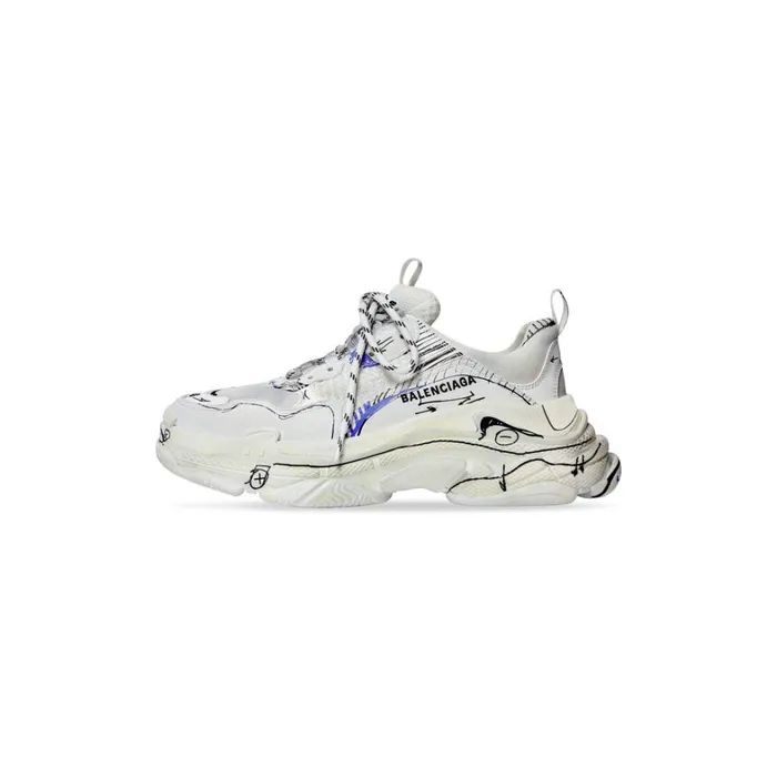 Women Trainers Balenciaga Triple S Sketch Trainers In White