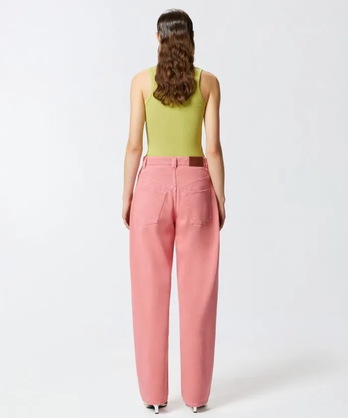 Women Trousers Pinko Cotton Bull Balloon Trousers Sunny Coral Women Trousers Pinko Cotton Bull Balloon Trousers Sunny Coral