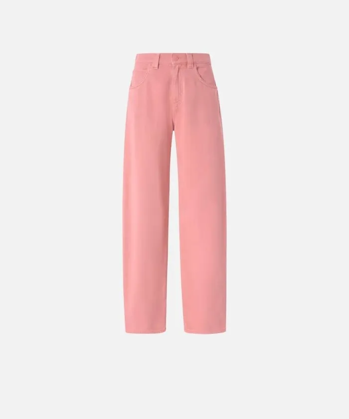 Women Trousers Pinko Cotton Bull Balloon Trousers Sunny Coral Women Trousers Pinko Cotton Bull Balloon Trousers Sunny Coral