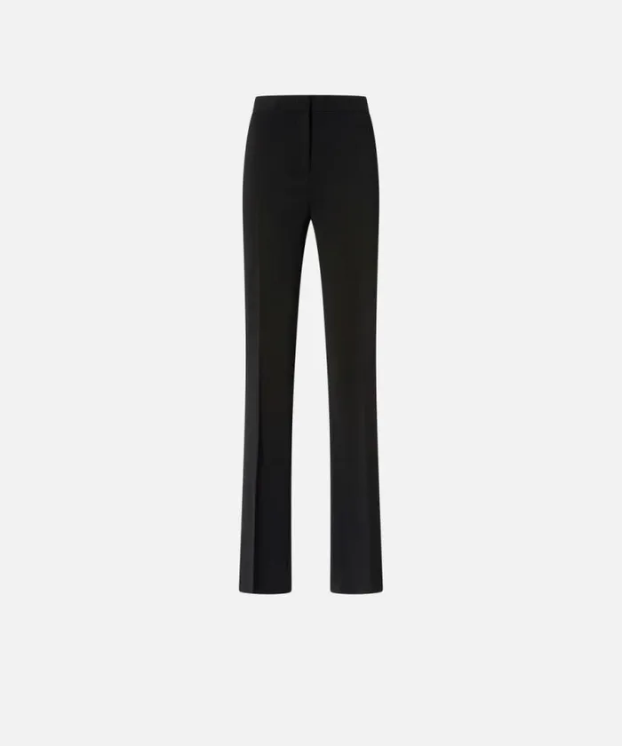 Women Trousers Pinko Elegant Flared Trousers In Technical Cady Limo Black Women Trousers Pinko Elegant Flared Trousers In Technical Cady Limo Black