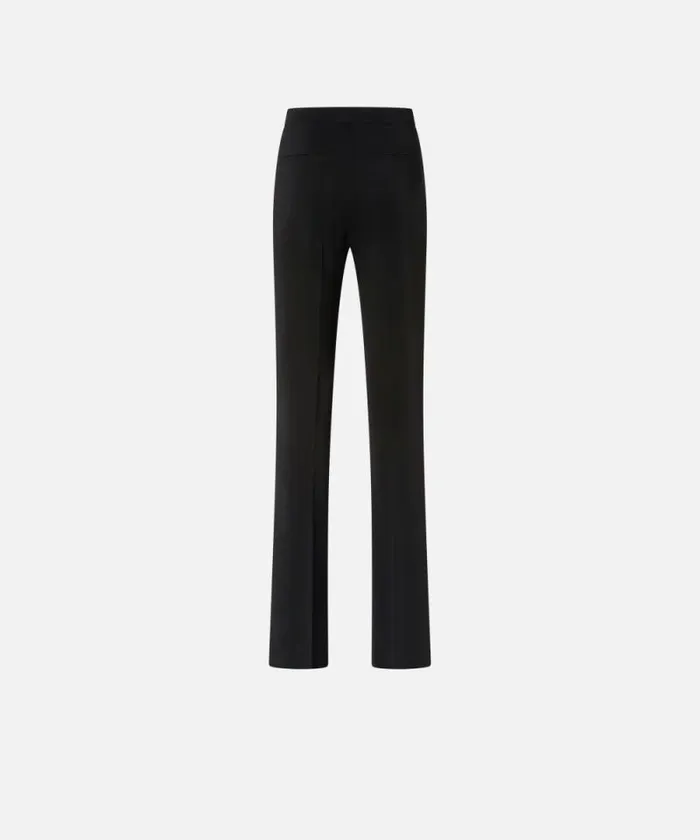 Women Trousers Pinko Elegant Flared Trousers In Technical Cady Limo Black Women Trousers Pinko Elegant Flared Trousers In Technical Cady Limo Black