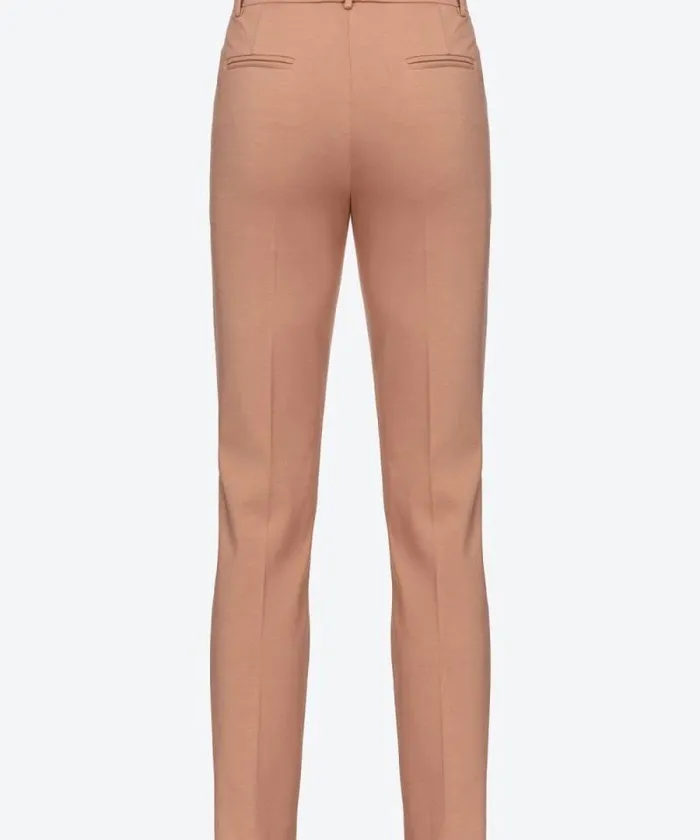 Women Trousers Pinko Milanoknit Cigarette Trousers Mocha Mousse Women Trousers Pinko Milanoknit Cigarette Trousers Mocha Mousse