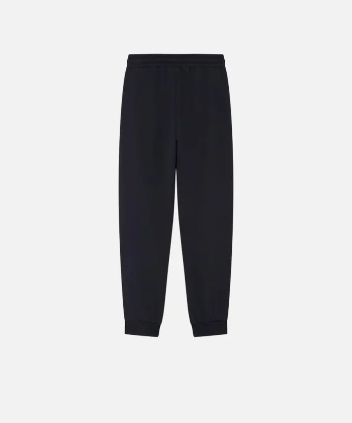 Women Trousers Pinko Sporty Joggers With Logo Patch Dark Navy Blue Women Trousers Pinko Sporty Joggers With Logo Patch Dark Navy Blue