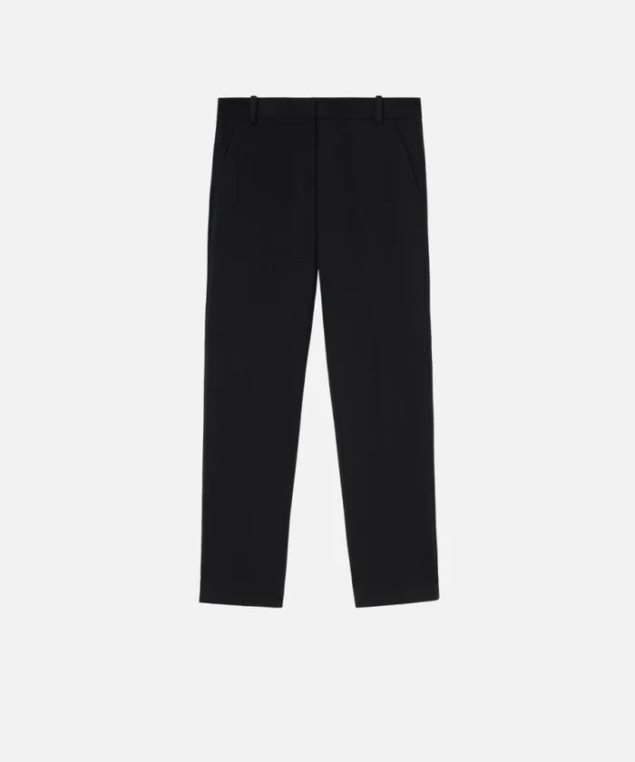 Women Trousers Pinko Technical Fabric Cigarette Trousers Limo Black Women Trousers Pinko Technical Fabric Cigarette Trousers Limo Black