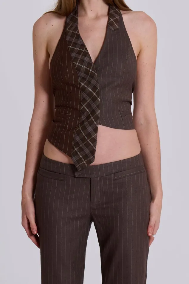 Women Tuesday Tie Waistcoat Jaded London CoOrds