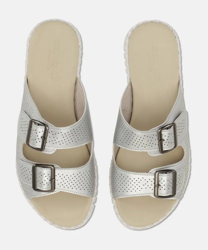 Women Tulip Flats Ilse Jacobsen Sandals 8211 Silver Women Tulip Flats Ilse Jacobsen Sandals 8211 Silver