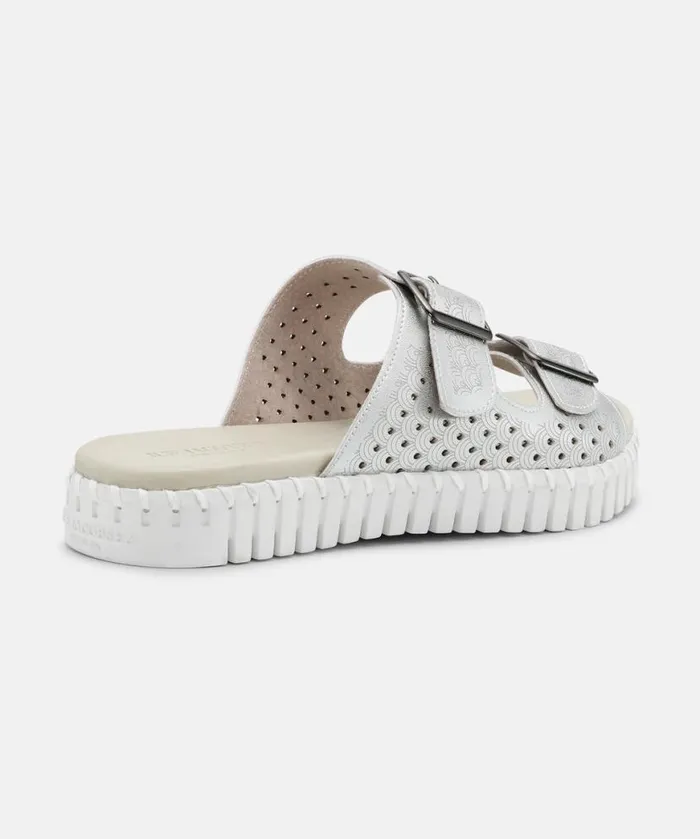 Women Tulip Flats Ilse Jacobsen Sandals 8211 Silver Women Tulip Flats Ilse Jacobsen Sandals 8211 Silver