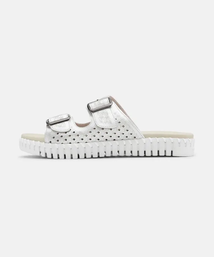 Women Tulip Flats Ilse Jacobsen Sandals 8211 Silver Women Tulip Flats Ilse Jacobsen Sandals 8211 Silver
