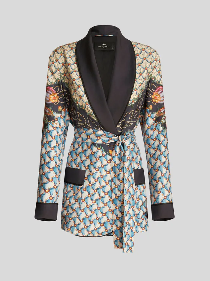 Women Twill Robe Jacket Etro Jackets