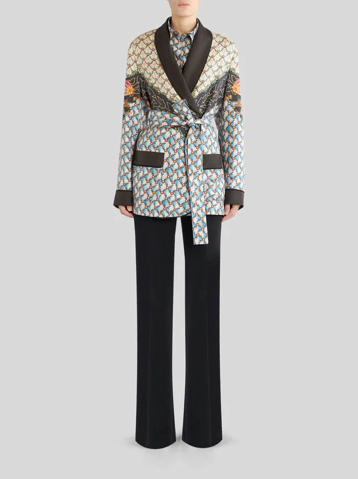 Women Twill Robe Jacket Etro Jackets