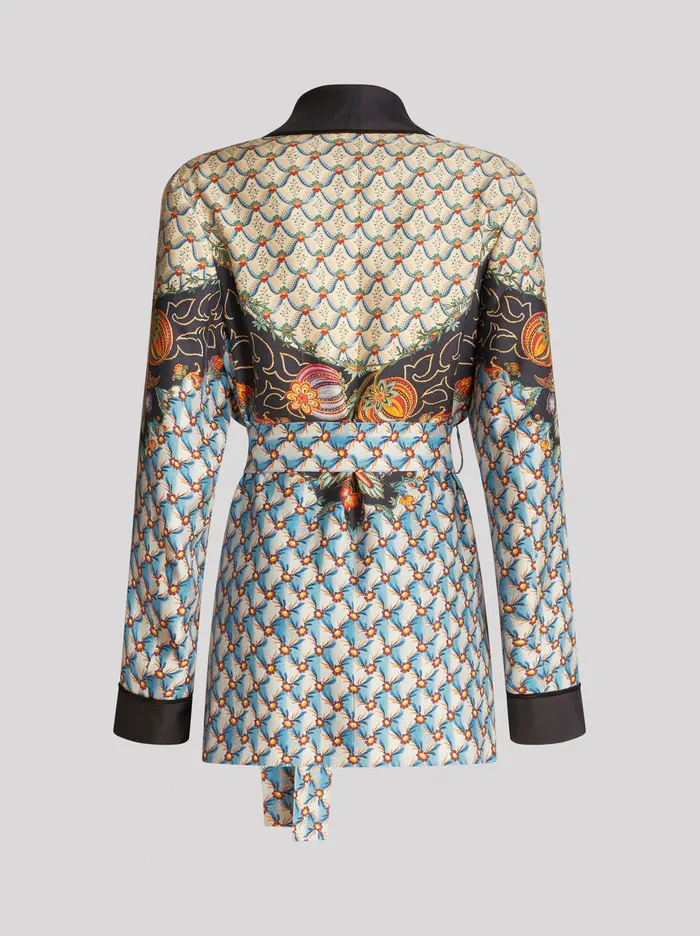 Women Twill Robe Jacket Etro Jackets