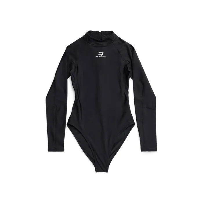 Women Underwear and Swimwear Balenciaga Sporty Tech Long Sleeve Swimsuit In Black Women Underwear and Swimwear Balenciaga Sporty Tech Long Sleeve Swimsuit In Black