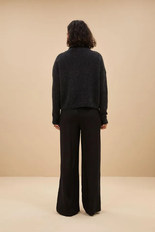 Women Vinn Pullover Dark Grey Melee Bybar Pullovers