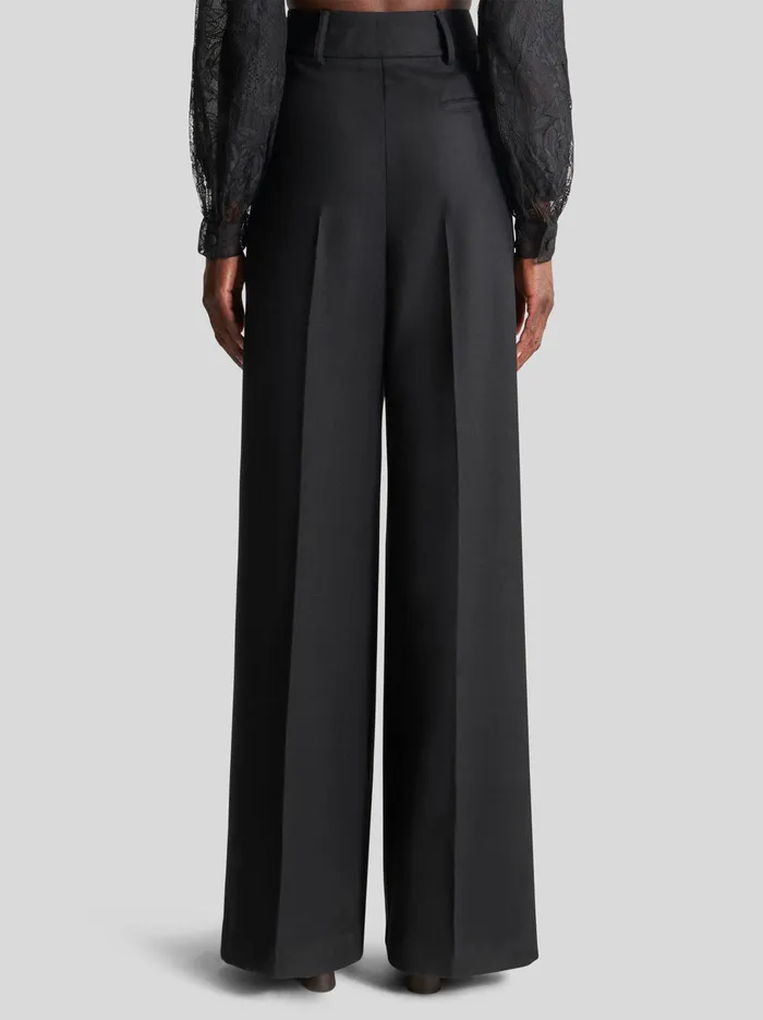 Women Virgin Wool Palazzo Trousers Etro Trousers