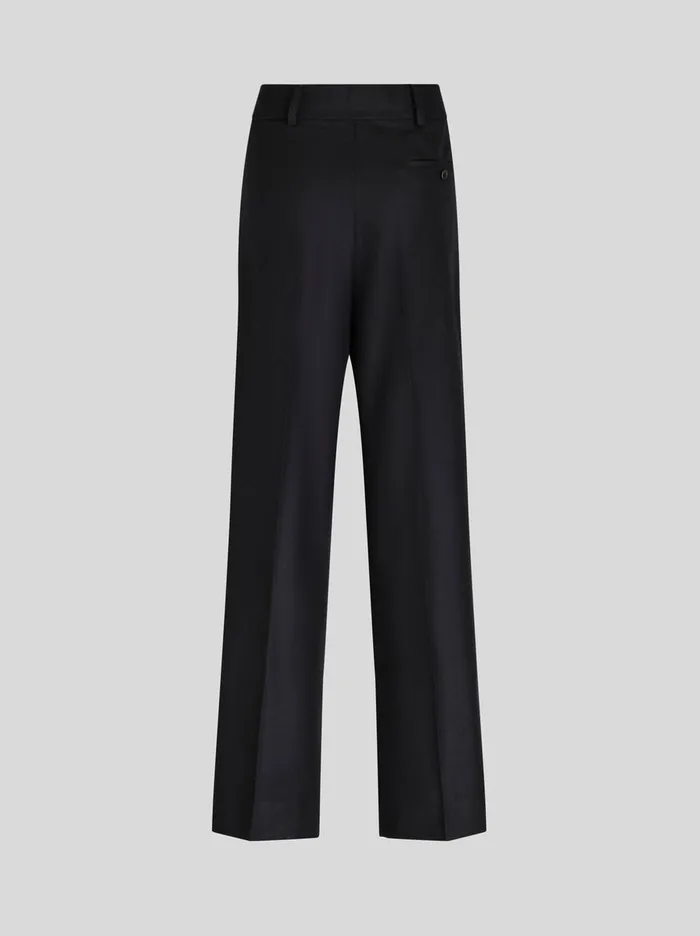 Women Virgin Wool Palazzo Trousers Etro Trousers