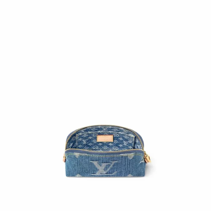 Women Wallets Louis Vuitton Louis Vuitton M24316 Pochette Cosmtique PM Denim Blue 8211 Louis Vuitton Handbag Store