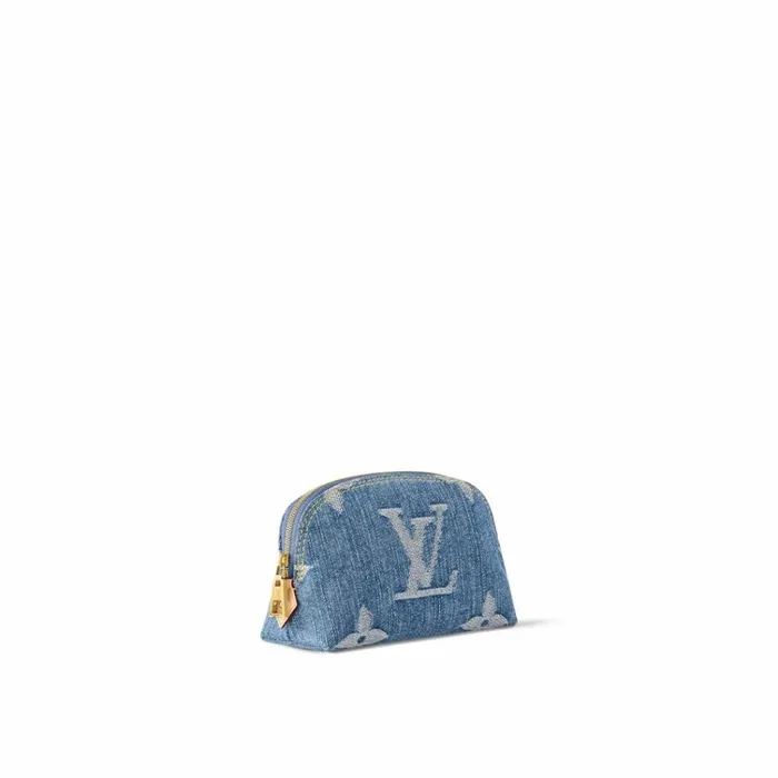 Women Wallets Louis Vuitton Louis Vuitton M24316 Pochette Cosmtique PM Denim Blue 8211 Louis Vuitton Handbag Store