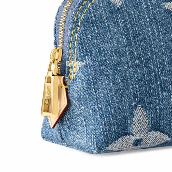 Women Wallets Louis Vuitton Louis Vuitton M24316 Pochette Cosmtique PM Denim Blue 8211 Louis Vuitton Handbag Store