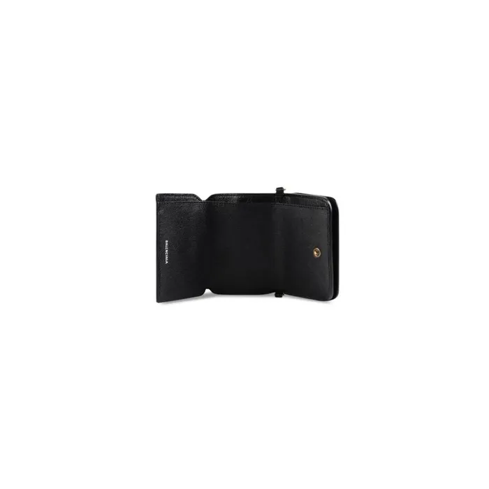 Women Wallets On Chain Balenciaga Cash Mini Wallet On Chain In Blackwhite