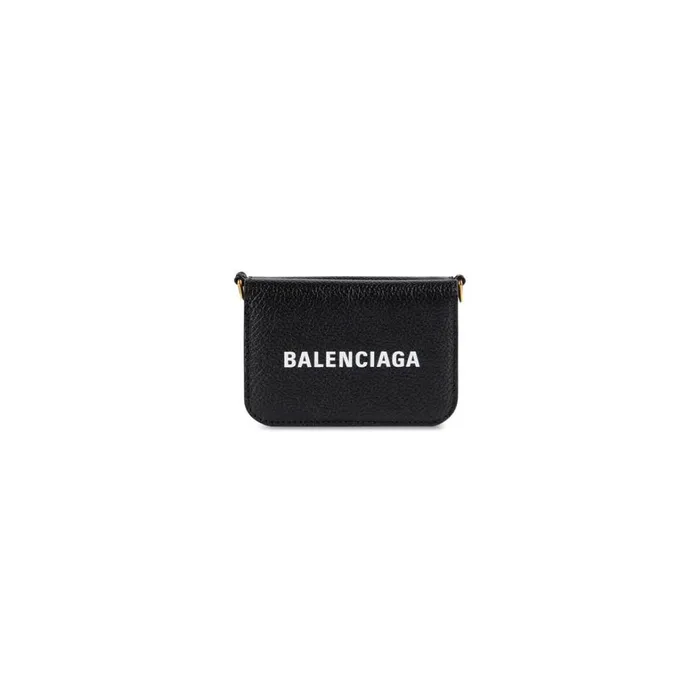 Women Wallets On Chain Balenciaga Cash Mini Wallet On Chain In Blackwhite