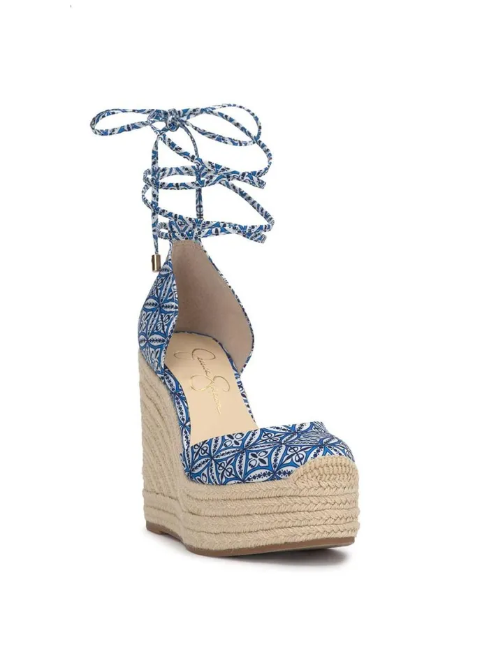 Women Wedges Jessica Simpson Weyla Espadrille Wedge In Blue Print