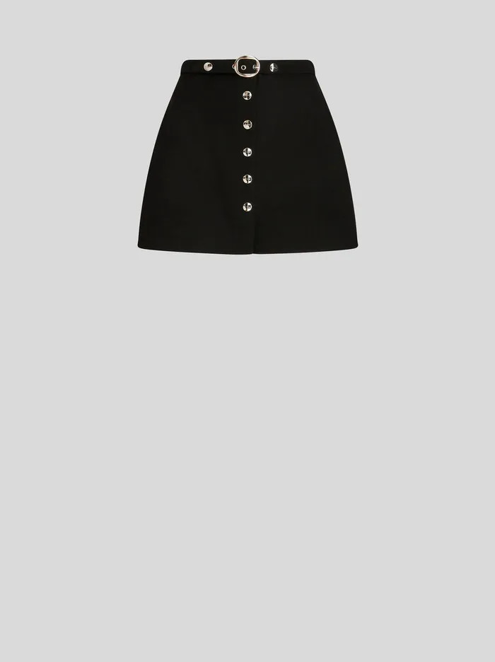 Women Wool Fabric Mini Skirt Etro Skirts