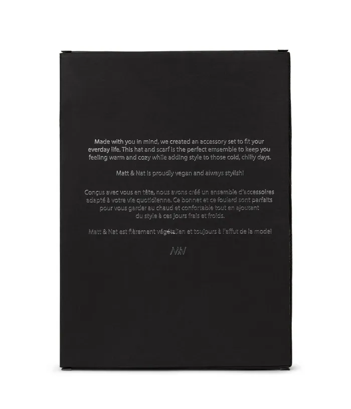 Women Wynn Hat and Scarf Set Black Matt and Nat Hat and Scarf