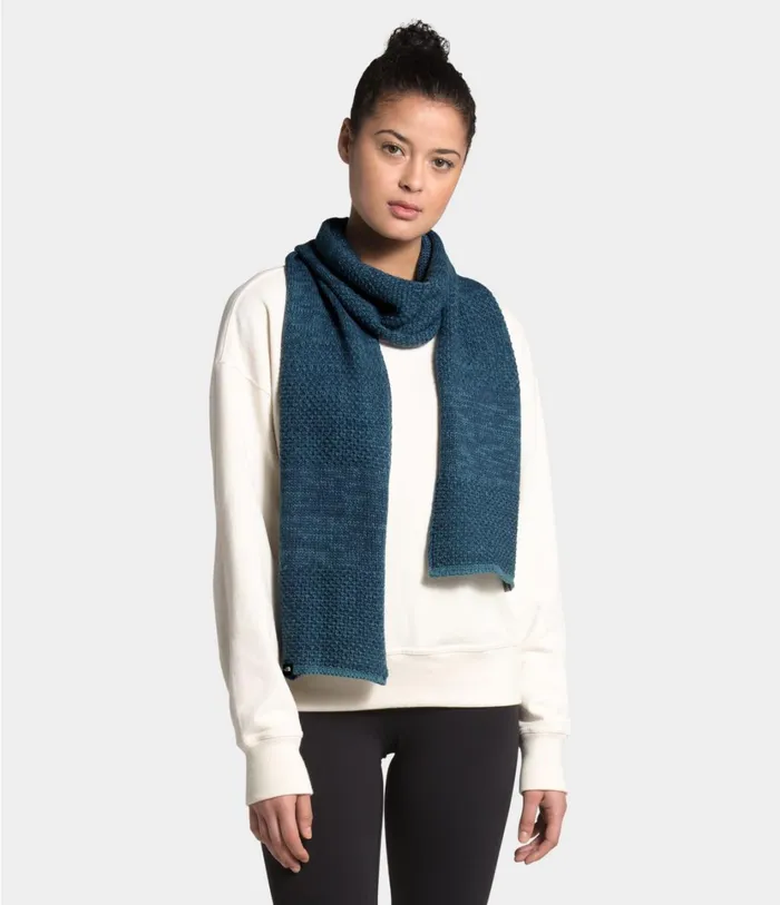 Womens Purrl Stitch Scarf Mallard Blueblue Wing Teal The North Face Beanies and Scarves