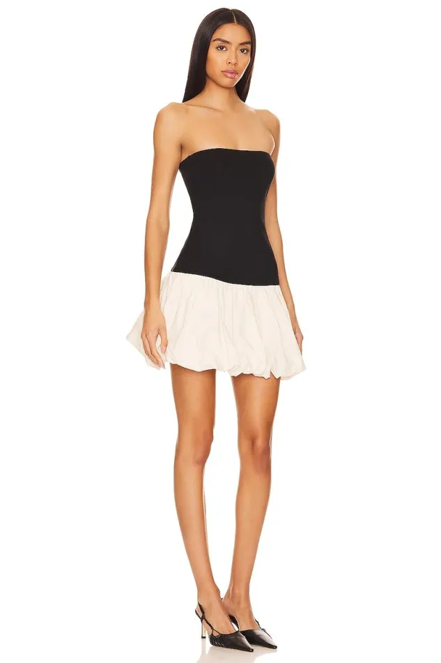 X Anja Dujakovi Mac Mini Dress Black and Ivory Women Lovers and Friends Dresses