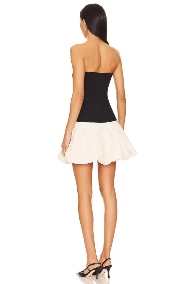X Anja Dujakovi Mac Mini Dress Black and Ivory Women Lovers and Friends Dresses