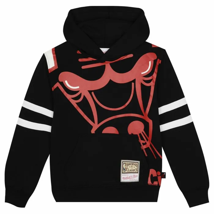 Youth Big Kids Mitchell and Ness Big Face Fleece Hoodie Chicago Bulls