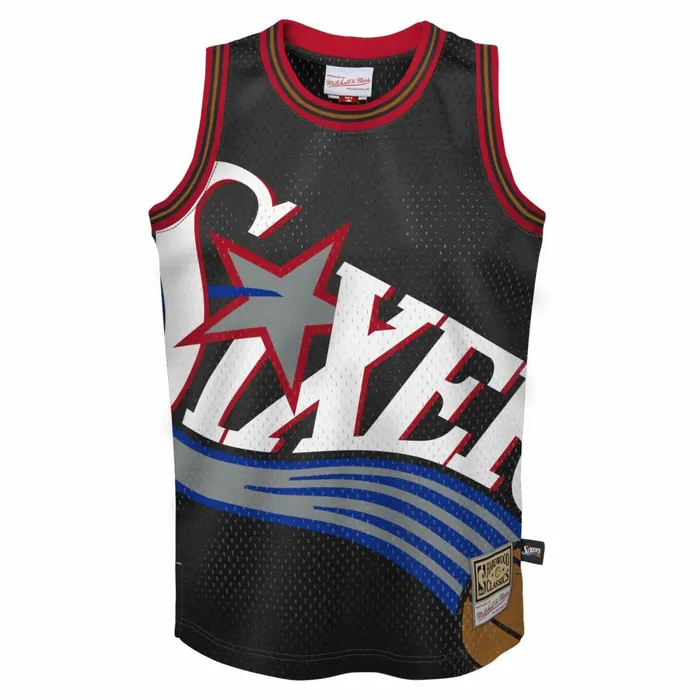 Youth Big Kids Mitchell and Ness Big Face Jersey Philadelphia 76ers
