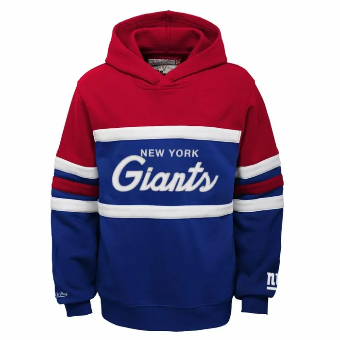 Youth Big Kids Mitchell and Ness Head Coach Hoody New York Giants
