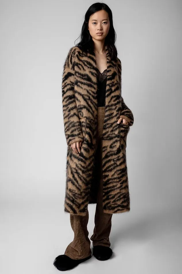 Zadig and Voltaire Coats TILDA TIGER CAMEL 8211 Women