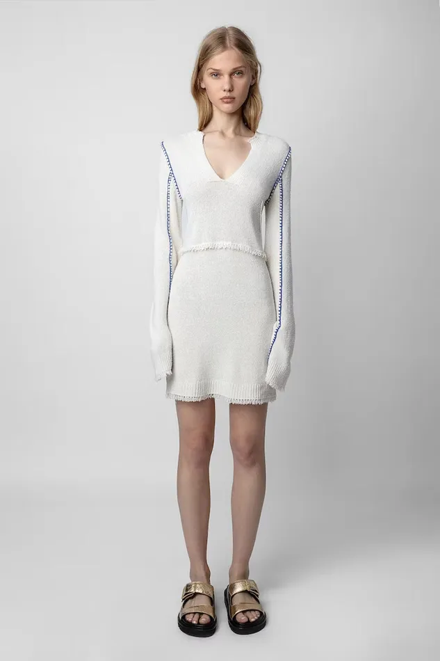 Zadig and Voltaire Dresses HIKO DRESS OFF WHITE 8211 Women Zadig and Voltaire Dresses HIKO DRESS OFF WHITE 8211 Women
