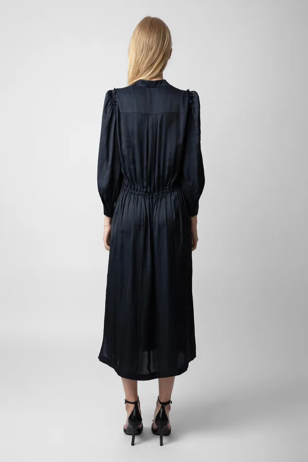 Zadig and Voltaire Dresses RELINDA SATIN NAVY 8211 Women