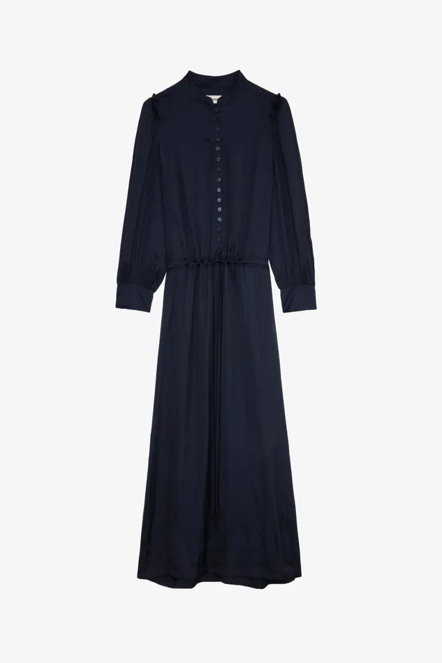 Zadig and Voltaire Dresses RELINDA SATIN NAVY 8211 Women