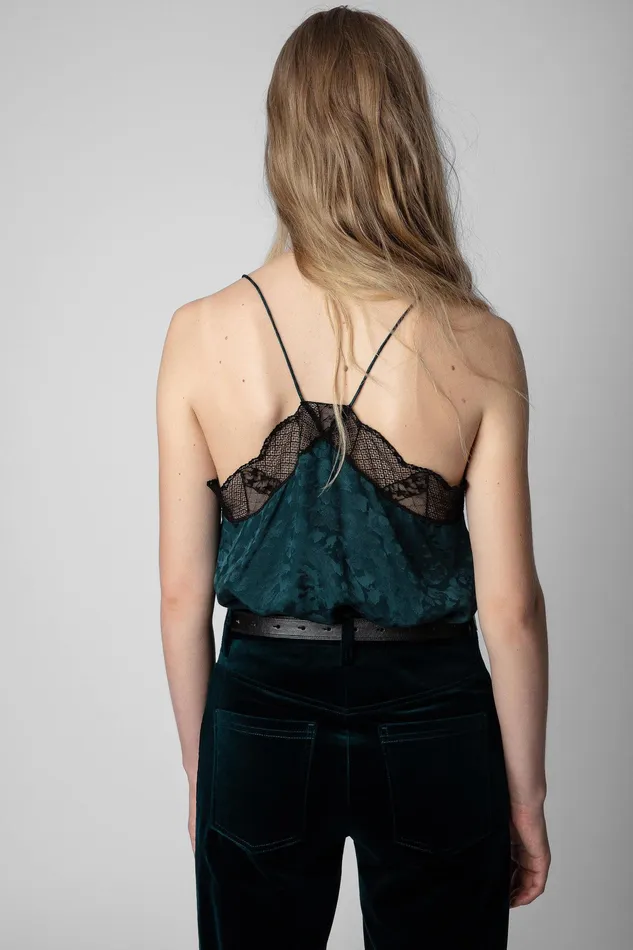Zadig and Voltaire Shirts and Tops CHRISTY LEO CAMI P PEACOCK 8211 Women Zadig and Voltaire Shirts and Tops CHRISTY LEO CAMI P PEACOCK 8211 Women