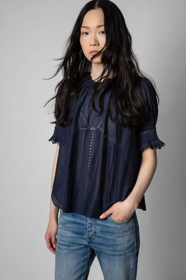 Zadig and Voltaire Shirts and Tops TUPEL TOP DEEP NAVY 8211 Women Zadig and Voltaire Shirts and Tops TUPEL TOP DEEP NAVY 8211 Women